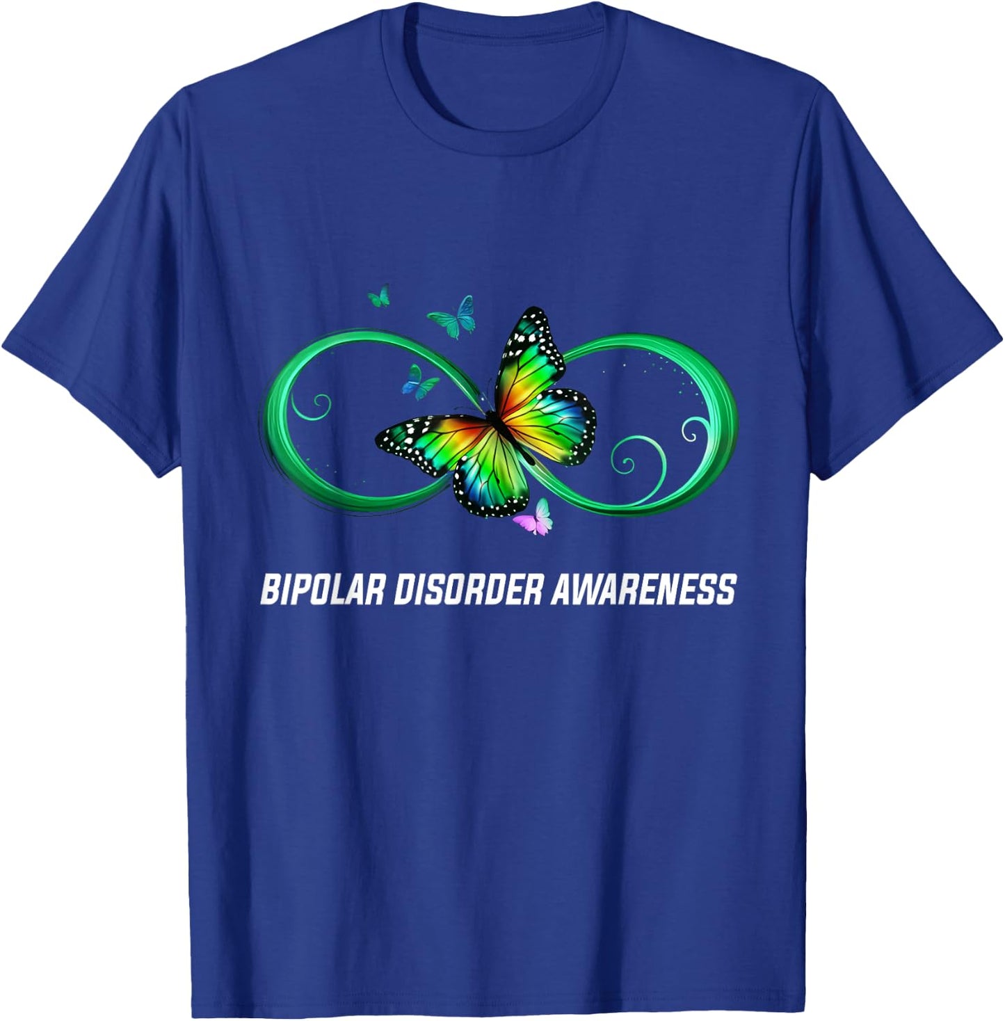 Infinity Butterfly Bipolar Disorder Awareness T-Shirt - T-Shirt | Royal