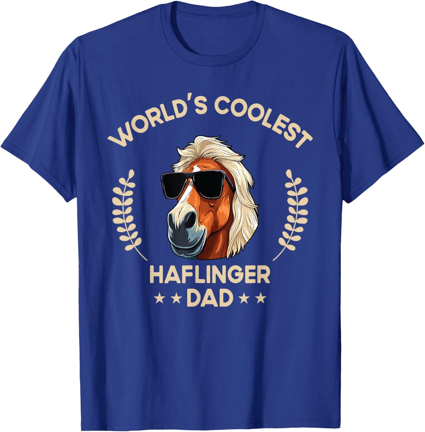 World's Coolest Horse Dad Papa - Farmer Haflinger Horse T-Shirt - T-Shirt | Royal