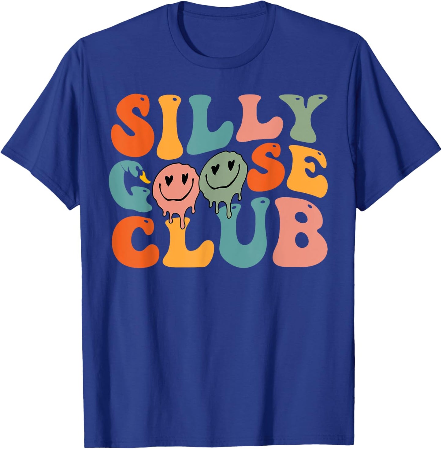 Silly Goose Club Silly Goose Meme Smile Face Trendy Costume T-Shirt - T-Shirt | Royal