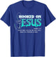 Funny Hooked On Jesus Shirt - Men's Black Fishing - Short Sleeve - - Small T-Shirt - T-Shirt | Royal