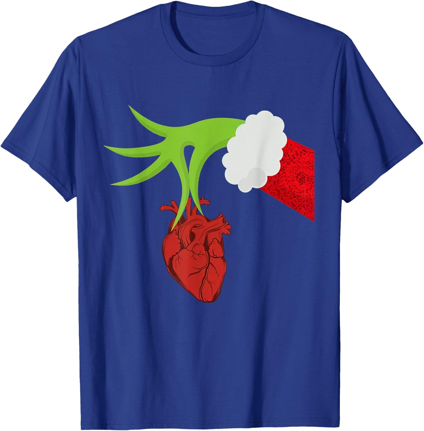 Christmas Cardiac Nurse Heart Anatomy Cardiology RN Nursing T-Shirt - T-Shirt | Royal