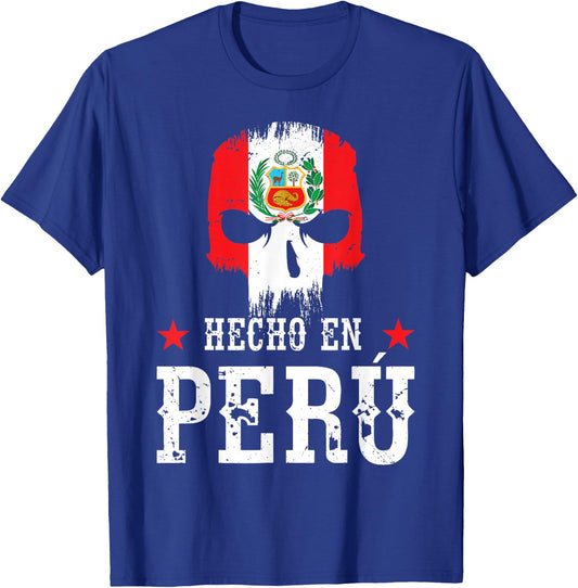 Hecho en Perú Peruvian Heritage Peruvian Flag Peru T-Shirt - T-Shirt | Royal