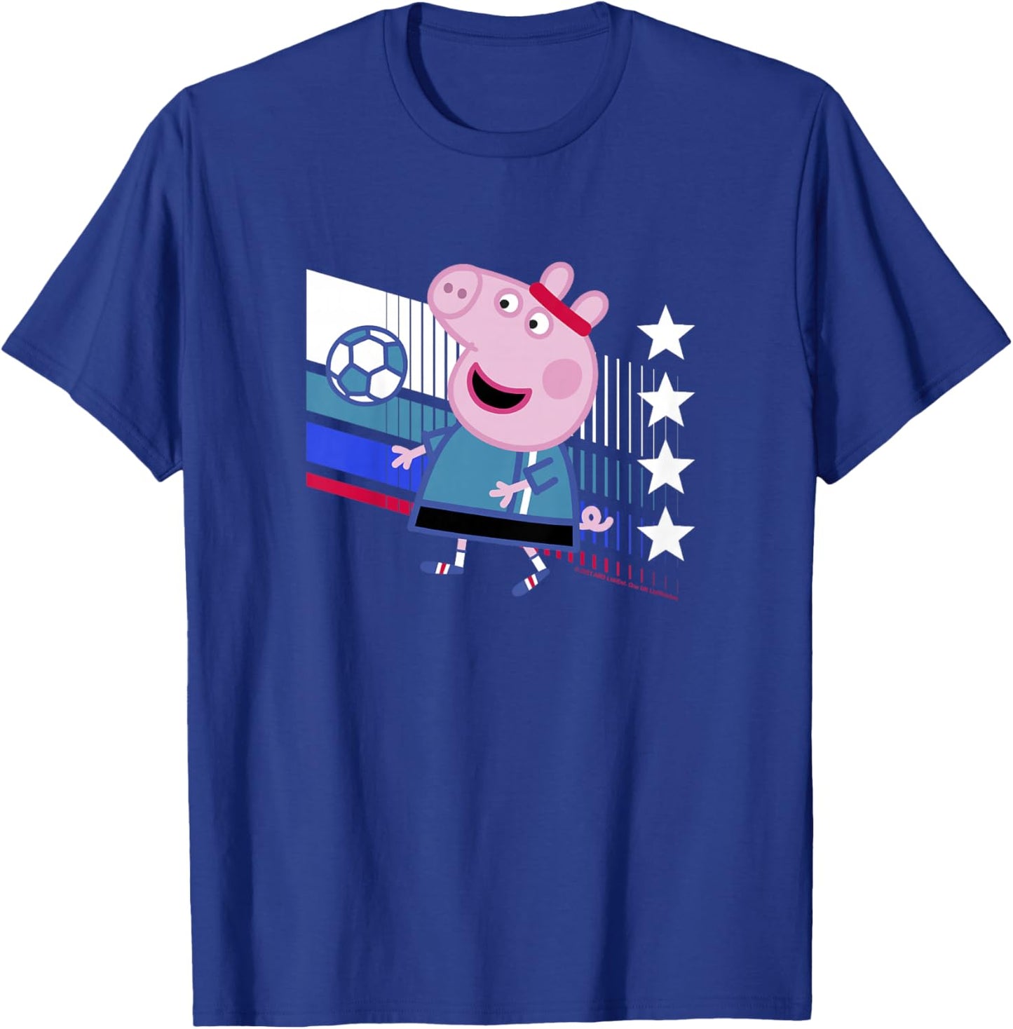 Peppa Pig George Pig Football Soccer T-Shirt - T-Shirt | Royal
