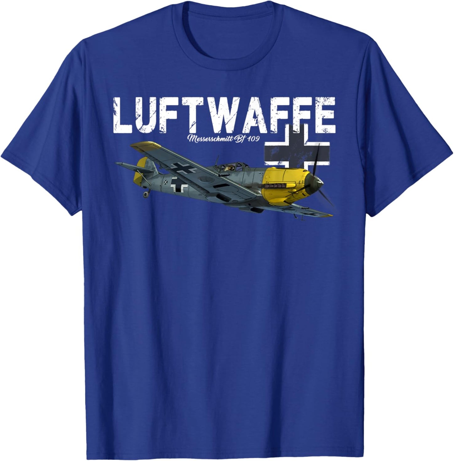 German Warbird I Messerschmitt BF-109 I WW2 Airplanes T-Shirt - T-Shirt | Royal