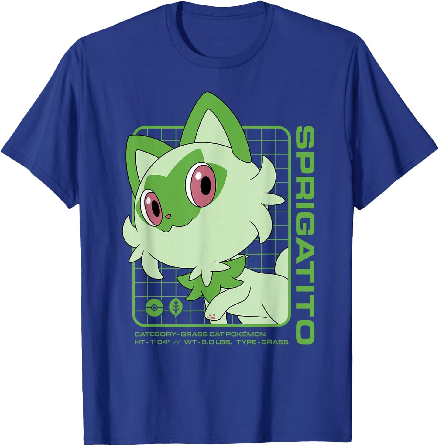 Pokémon - Sprigatito Stats T-Shirt - T-Shirt | Royal