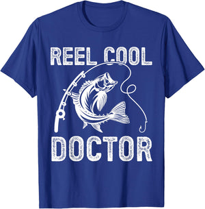 Reel Cool Doctor Fishing for Fisherman Father's Day T-Shirt - T-Shirt | Royal