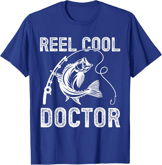 Reel Cool Doctor Fishing for Fisherman Father's Day T-Shirt - T-Shirt | Royal