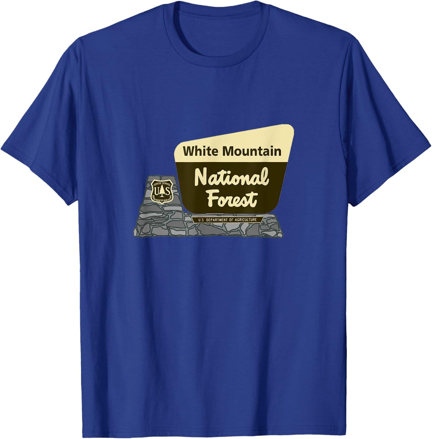 White Mountain National Forest Welcome Sign T-Shirt - T-Shirt | Royal