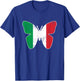 Italian Flag Butterfly Italia Italy Vintage Distressed T-Shirt - T-Shirt | Royal
