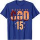 Blessed By God For 15 Years 15th Birthday Religious Theme T-Shirt - T-Shirt | Royal
