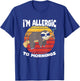 Allergic To Mornings Sloth Animal Sloths Lover Vintage Sloth T-Shirt - T-Shirt | Royal