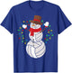 Volleyball Player Snowman Merry Xmas Christmas Day T-Shirt - T-Shirt | Royal
