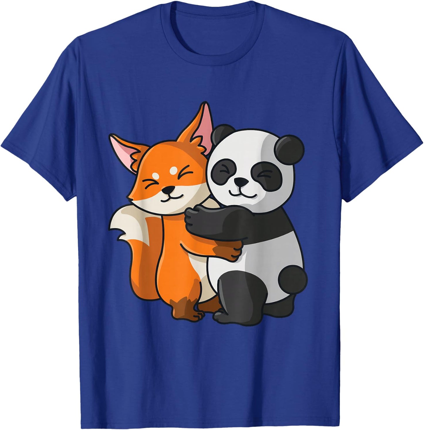 Fox with panda, love, cute animals T-Shirt - T-Shirt | Royal