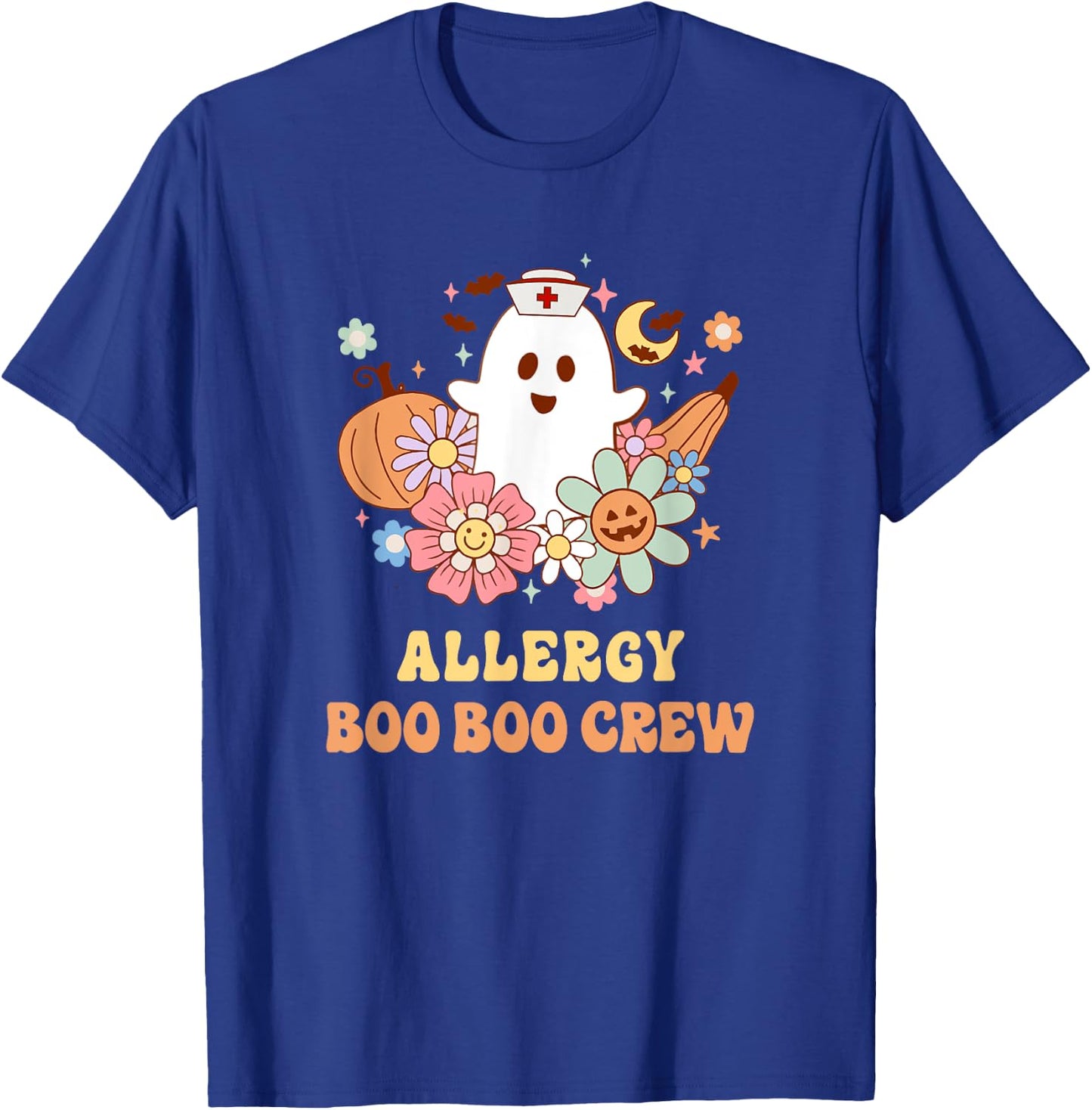 Allergy Boo Boo Crew Nurse Halloween T-Shirt - T-Shirt | Royal