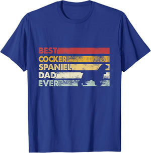 Best Dog Dad Ever - Father Cocker Spaniel T-Shirt - T-Shirt | Royal