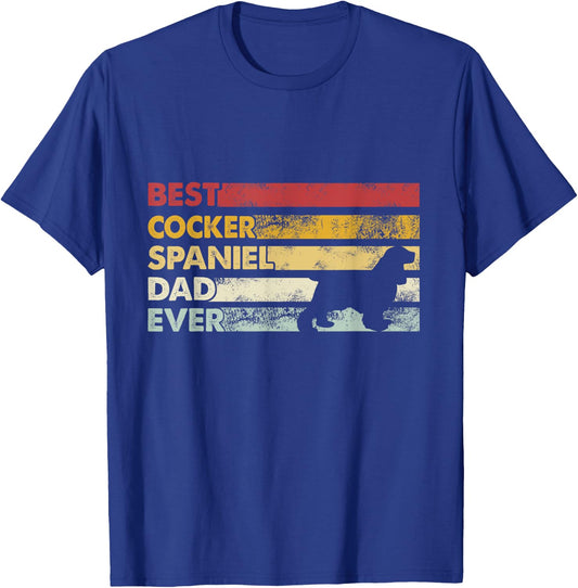 Best Dog Dad Ever - Father Cocker Spaniel T-Shirt - T-Shirt | Royal