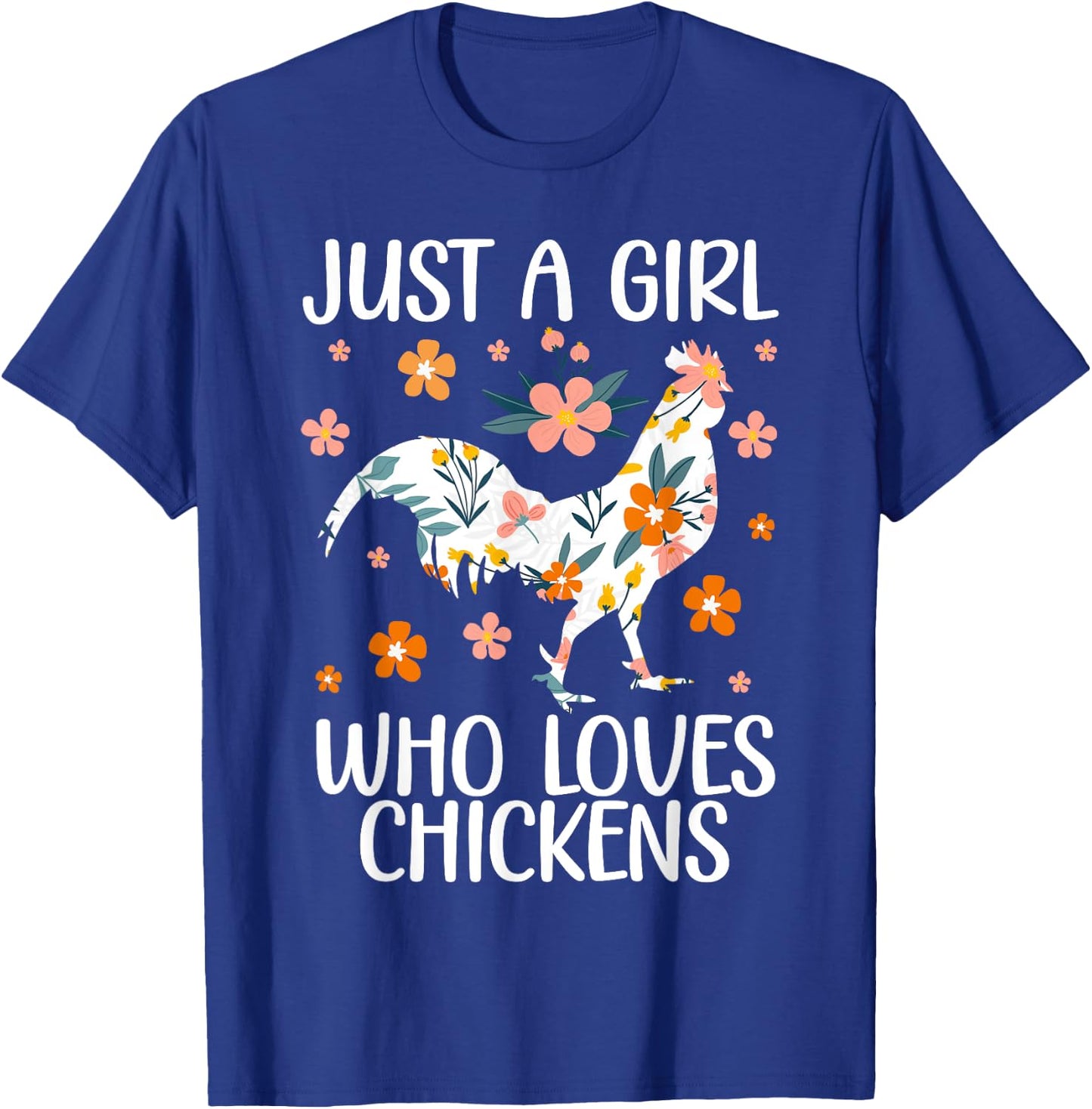 Funny Chicken Art For Girls Women Chick Flock Chicken Farmer T-Shirt - T-Shirt | Royal