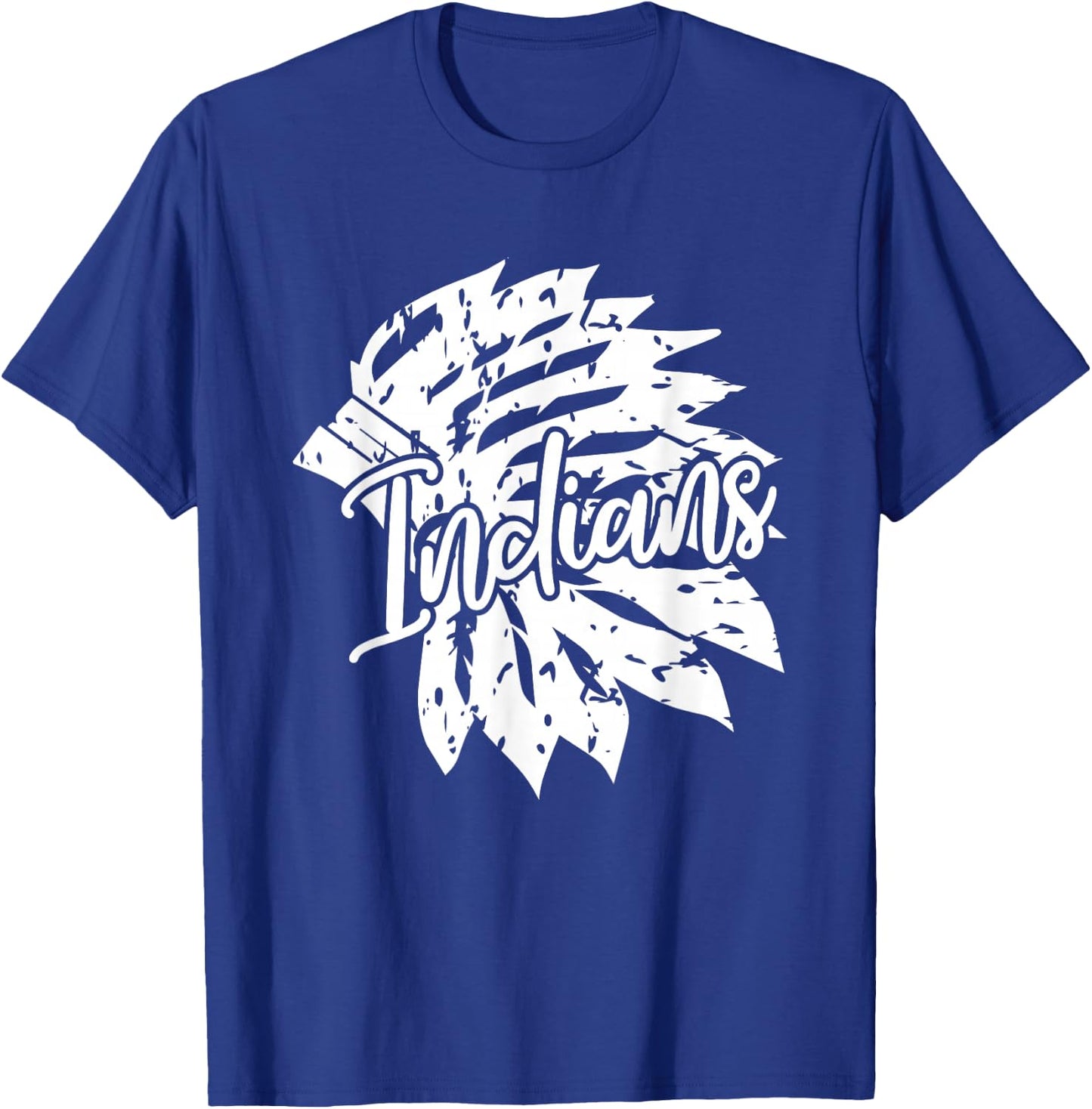 Port Neches-Groves High School Heart Indians Football T-Shirt - T-Shirt | Royal