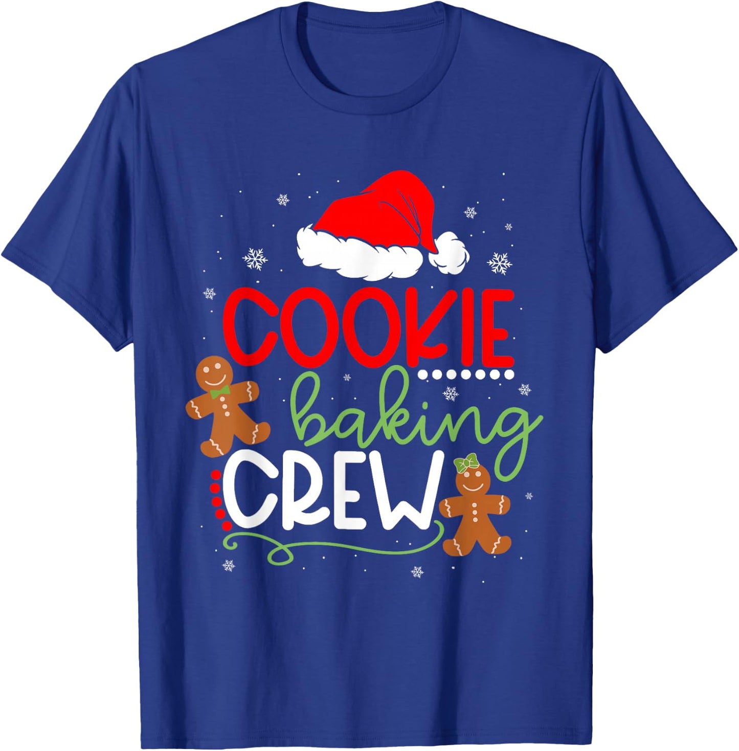 Merry Christmas Cookie Baking Crew Ginger Santa Pajamas Xmas T-Shirt - T-Shirt | Royal
