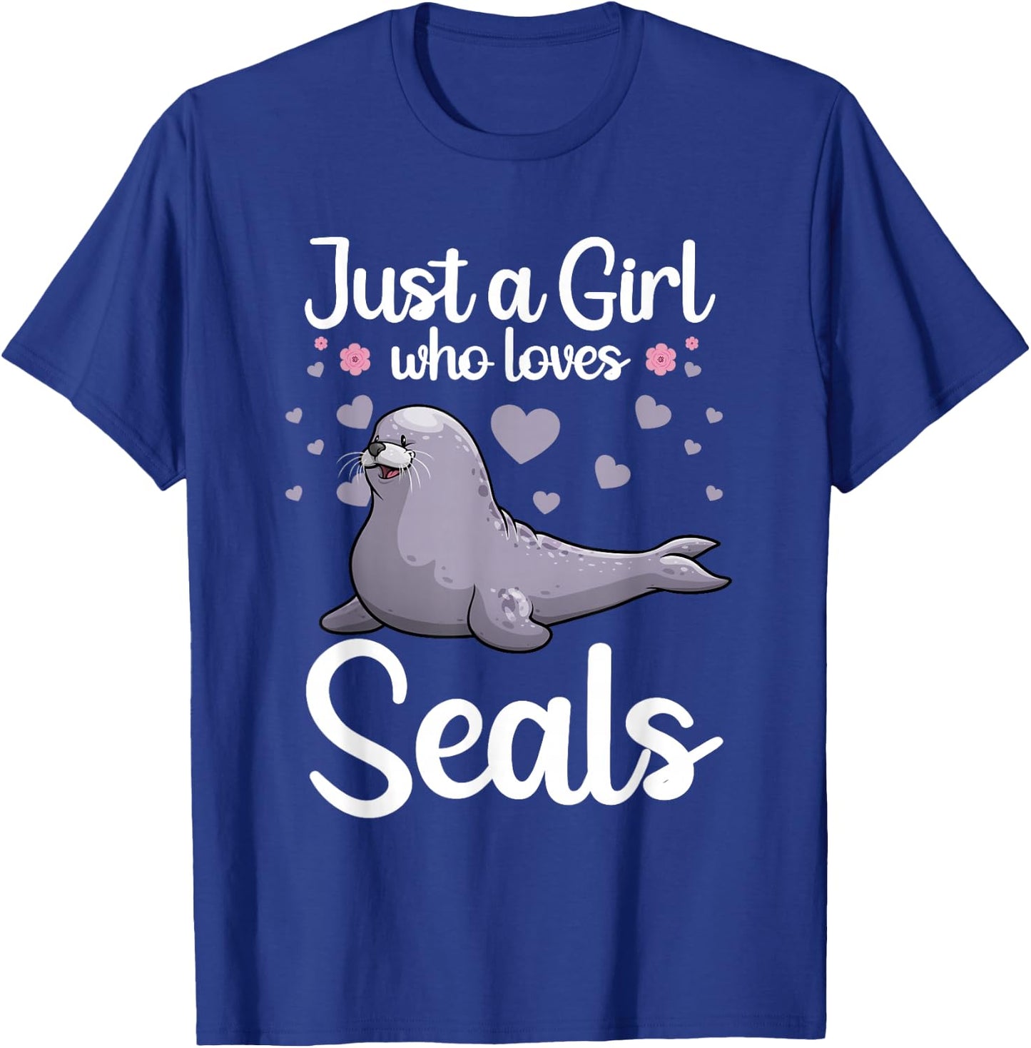 Cool Seal Art Women Sea Animal Lover Ocean Zookeeper T-Shirt - T-Shirt | Royal