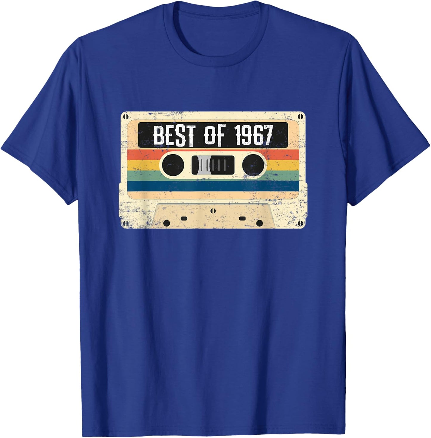 Best Of 1967 - 54th Birthday Retro Vintage Cassette Tape T-Shirt - T-Shirt | Royal