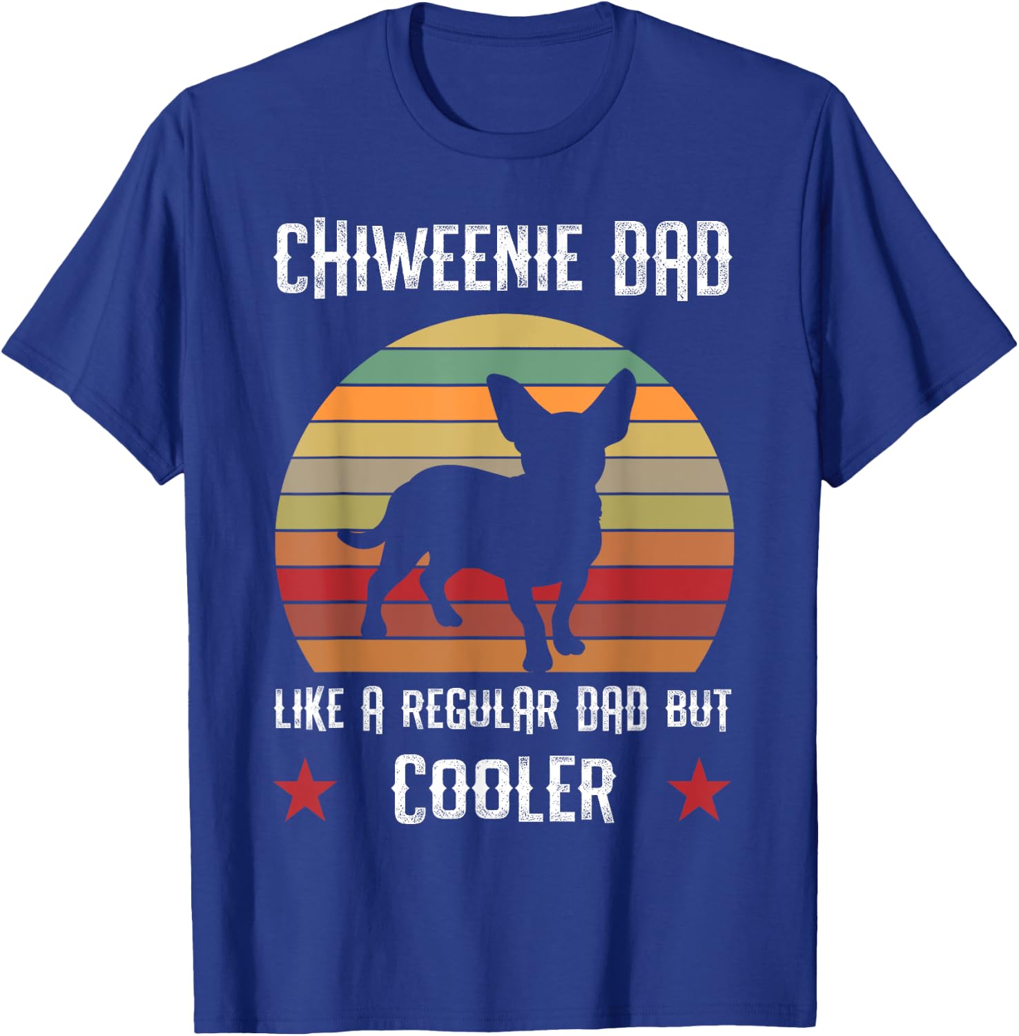 Chiweenie Hybrid Dog Dad Retro Vintage Trainer Father's Day Men Women Kids T-Shirt - T-Shirt | Royal