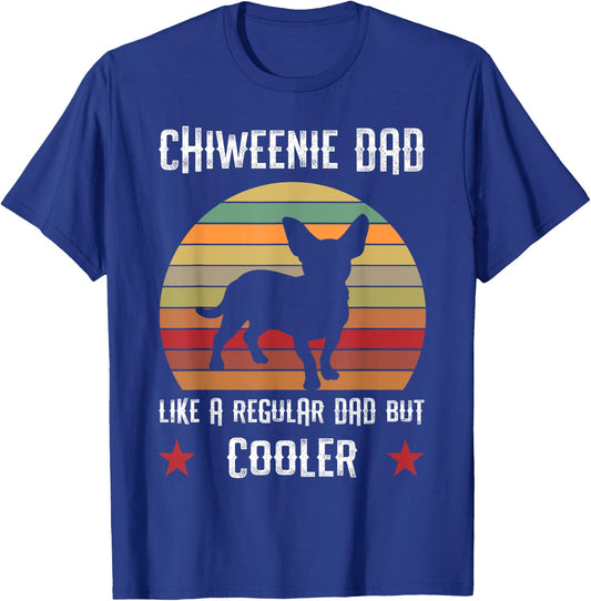 Chiweenie Hybrid Dog Dad Retro Vintage Trainer Father's Day Men Women Kids T-Shirt - T-Shirt | Royal