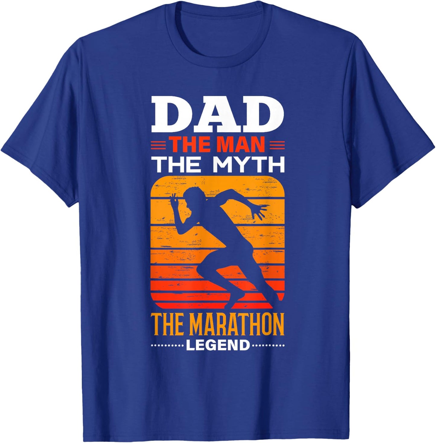 Marathon Dad Shirt Best Marathoner Father Running Dad T-Shirt - T-Shirt | Royal