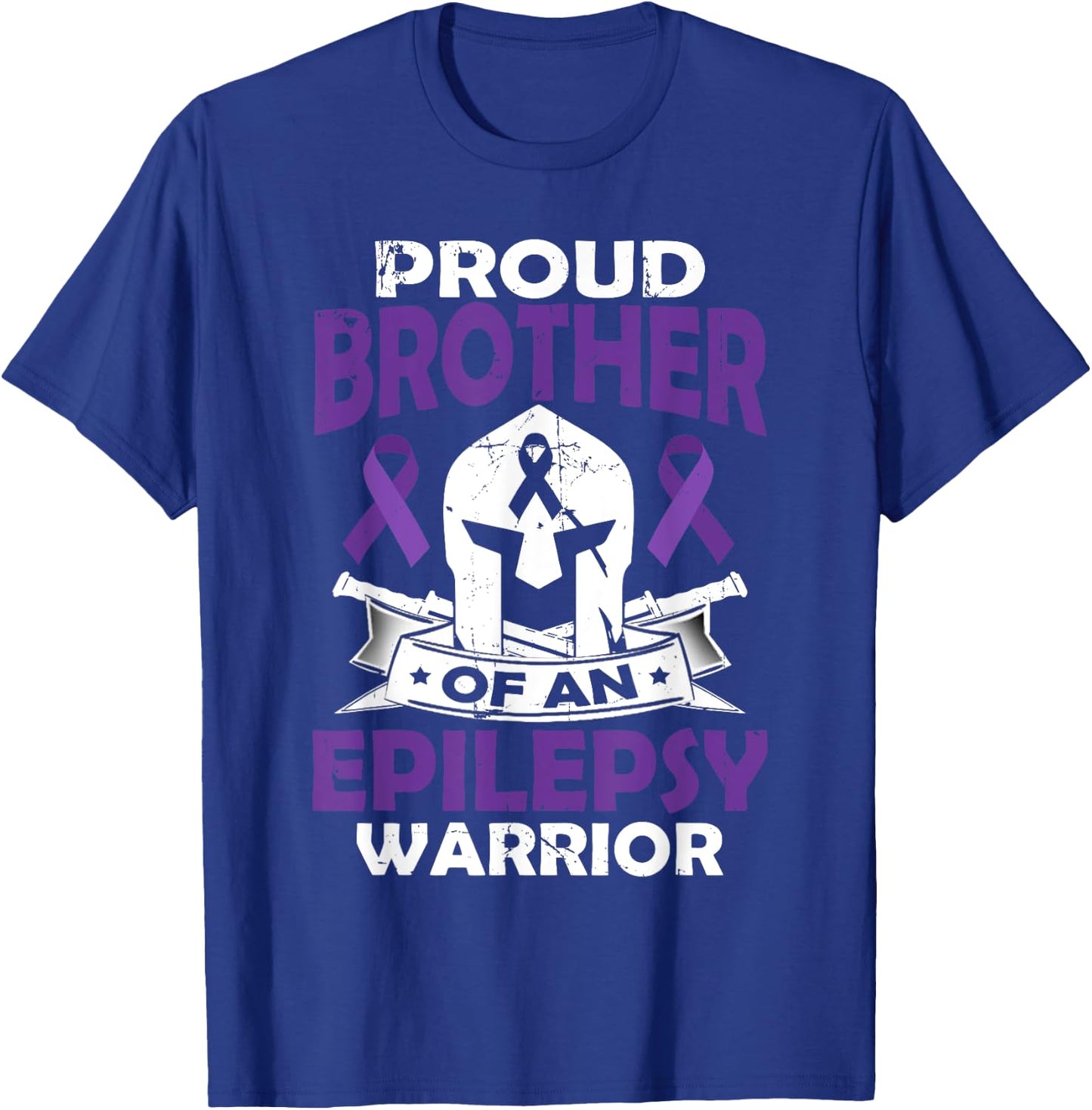 Proud Brother Of Epilepsy Warrior Seizure Disorder Awareness T-Shirt - T-Shirt | Royal