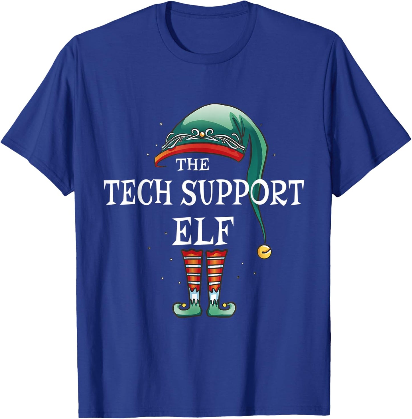 Tech Support Elf Job Christmas T-Shirt - T-Shirt | Royal