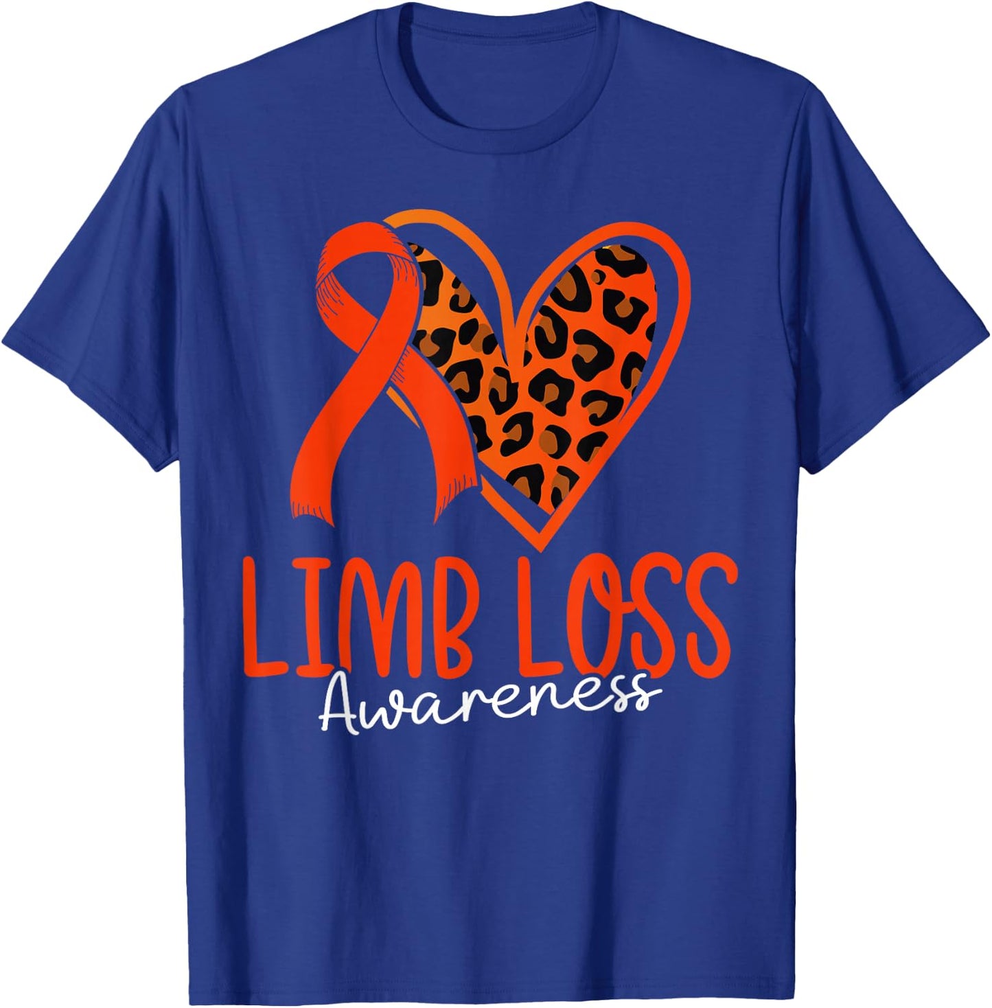 Limb Loss Awareness Ribbon Support Amputation Funny Amputee T-Shirt - T-Shirt | Royal