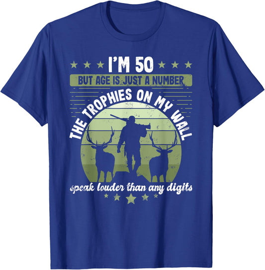 Hunter birthday 50 years old hunting 50th birthday hunter T-Shirt - T-Shirt | Royal