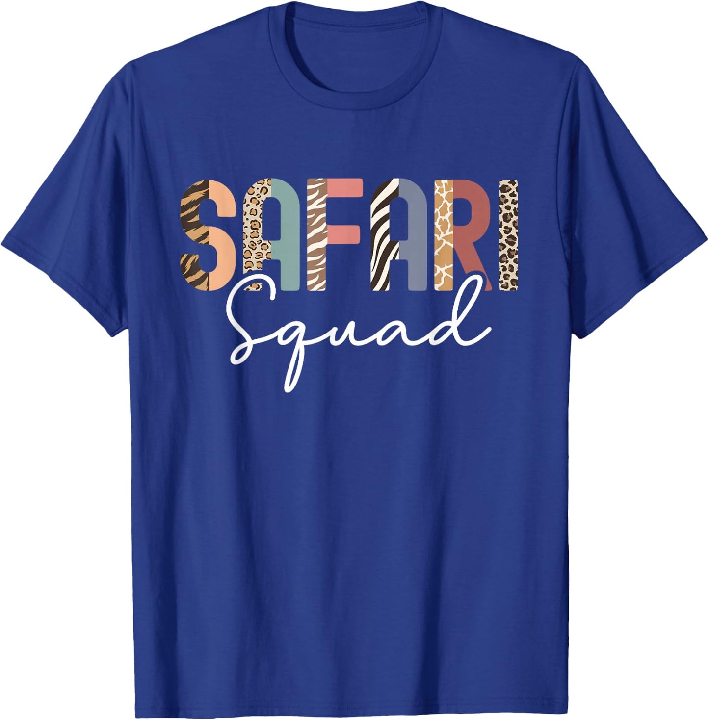Safari Squad Animal Print African Vacation Matching Family T-Shirt - T-Shirt | Royal