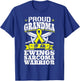 Proud Grandma Of An Ewings Sarcoma Warrior Awareness Ribbon T-Shirt - T-Shirt | Royal