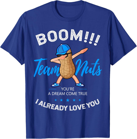 Gender Reveal Team Nuts Boy Matching Family Baby Party T-Shirt - T-Shirt | Royal