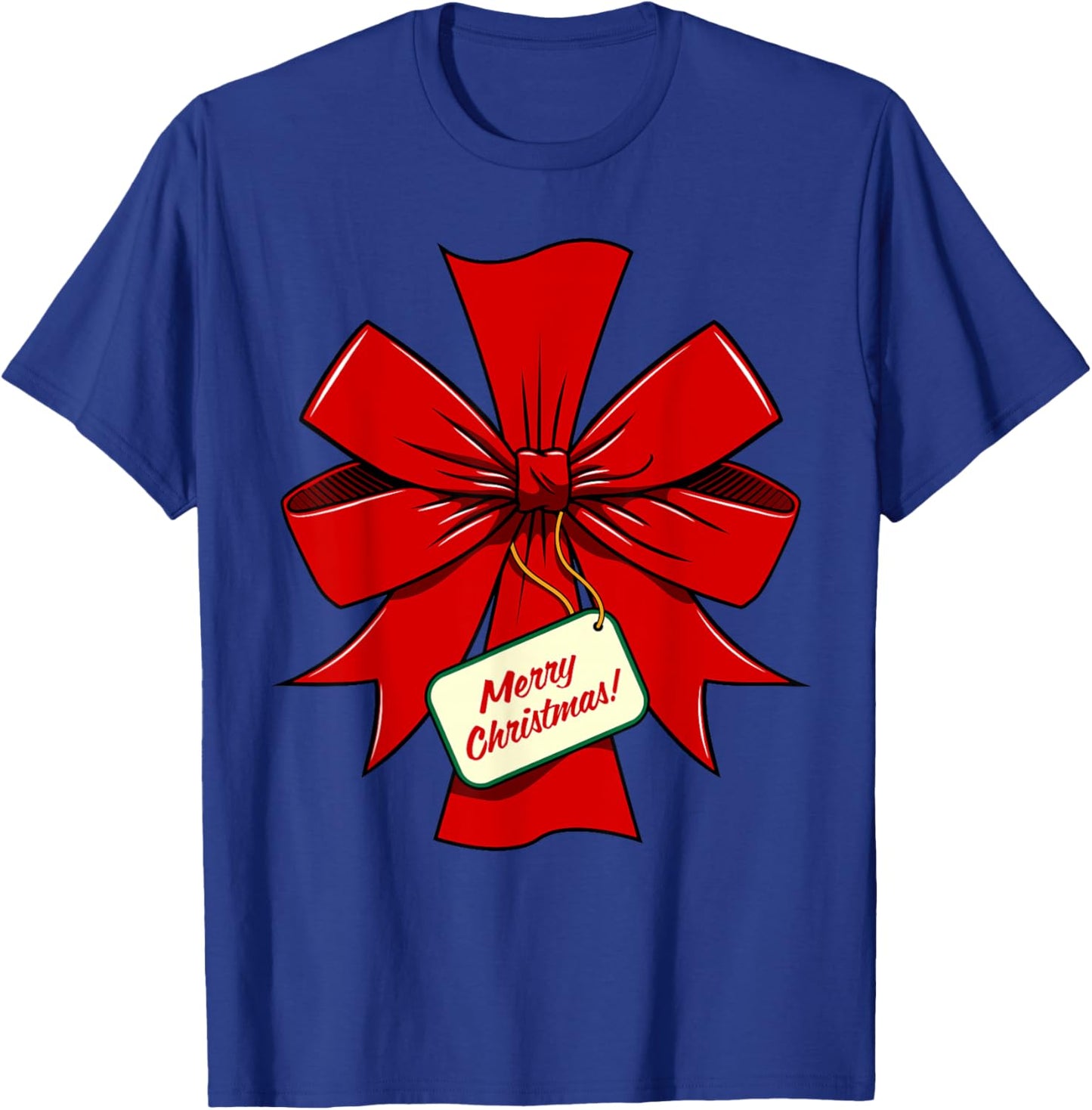Cute Wrapped Christmas Ribbon Costume - Merry Christmas T-Shirt - T-Shirt | Royal