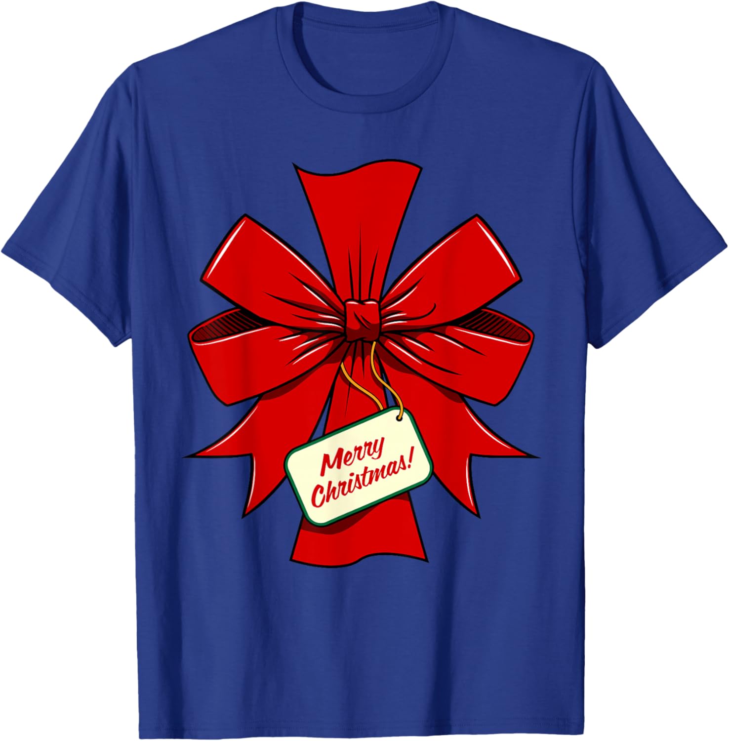 Cute Wrapped Christmas Ribbon Costume - Merry Christmas T-Shirt - T-Shirt | Royal
