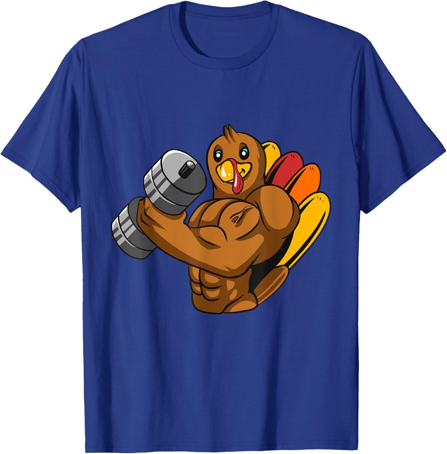 Turkey Bodybuilding Thanksgiving Day Gym Workout Fitness T-Shirt - T-Shirt | Royal
