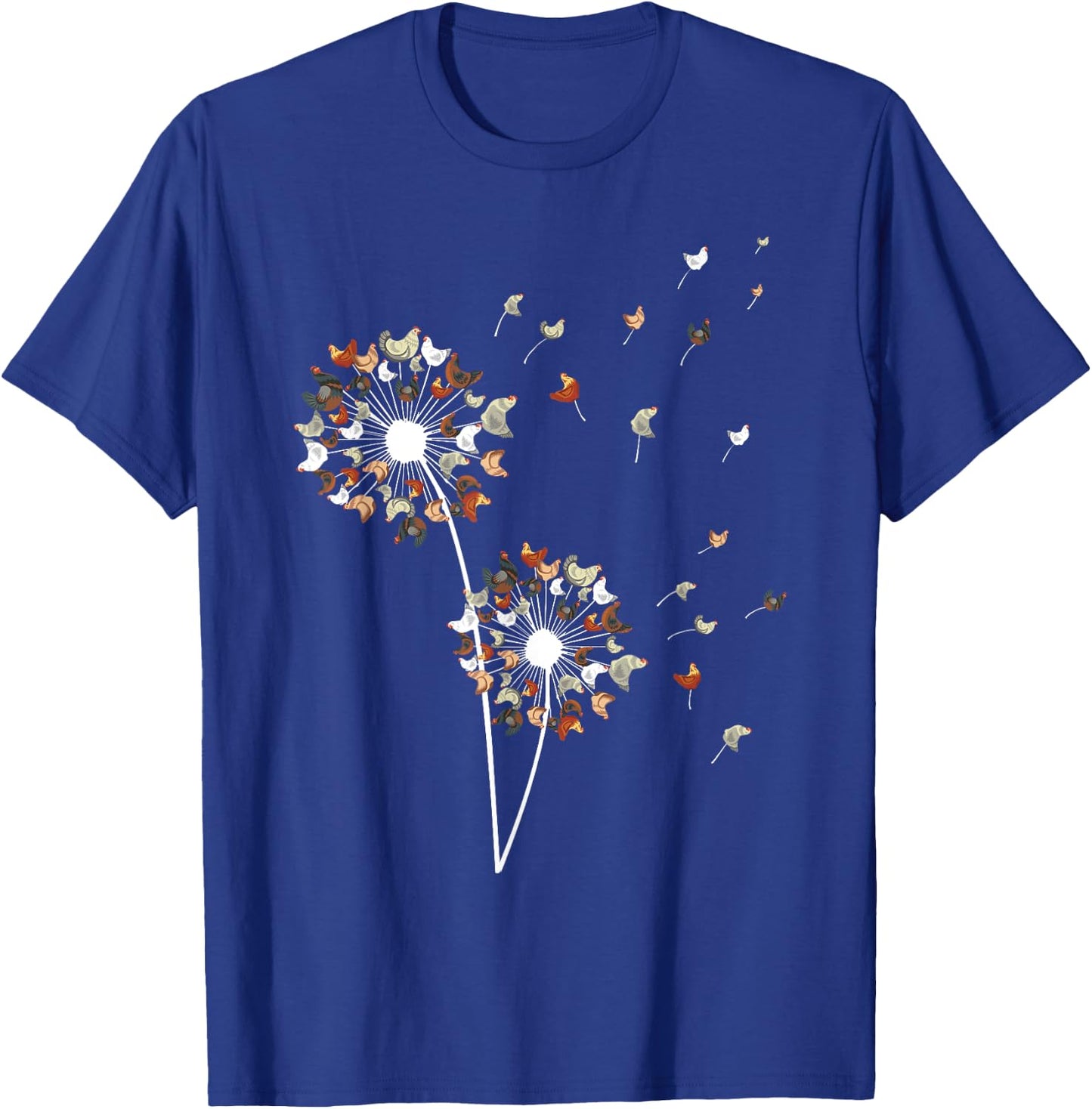 Chicken Art Women Dandelion Lovers Chicken Farmer T-Shirt - T-Shirt | Royal