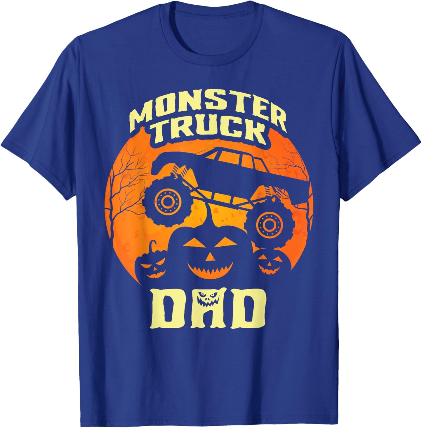 Monster Truck Dad Truck Lovers Pumpkins Halloween Costume T-Shirt - T-Shirt | Royal