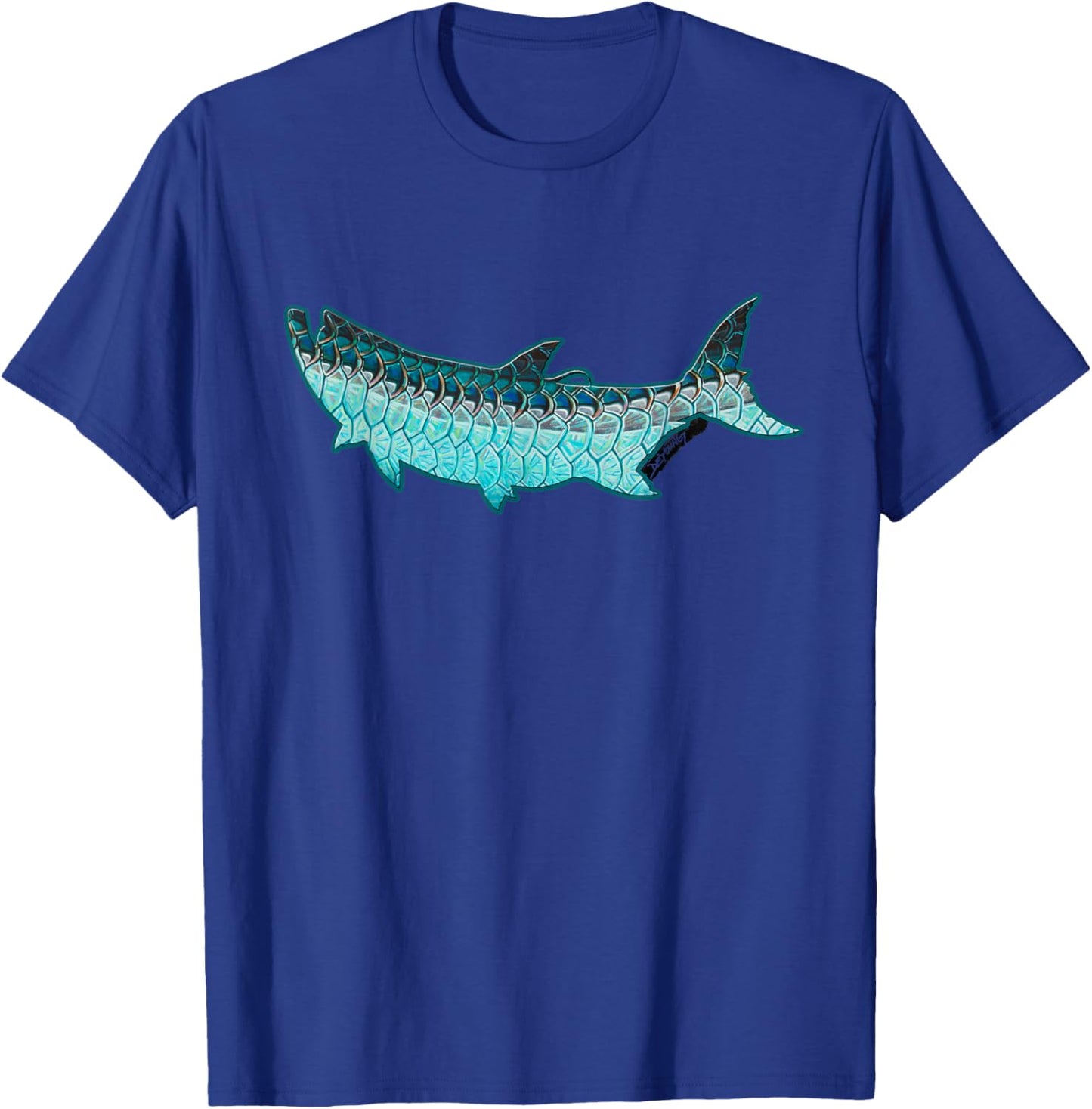 Tarpon Flank Derek DeYoung Novelty Fishing Gift T-Shirt - T-Shirt | Royal