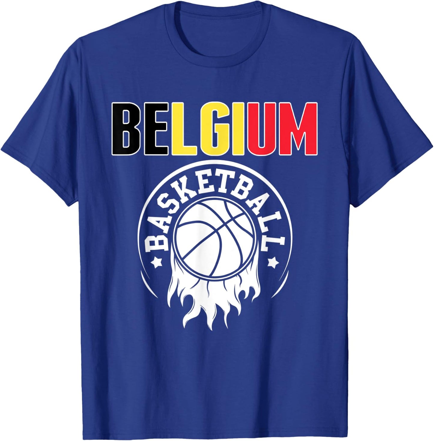 Proud Belgium Basketball Fans Jersey - Belgian Flag Sports T-Shirt - T-Shirt | Royal