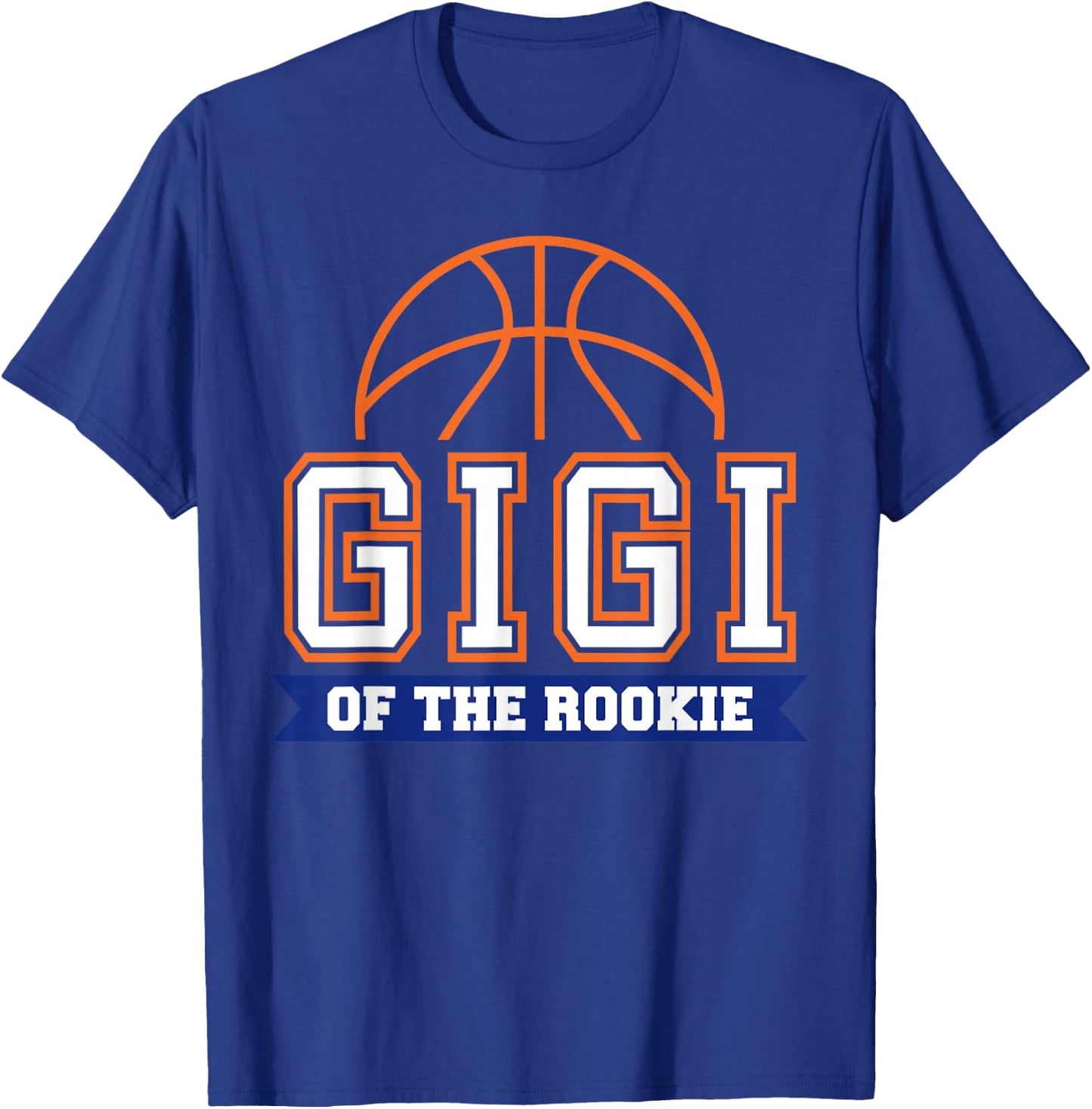 Gigi of Rookie 1st Birthday Basketball Theme Matching Party T-Shirt - T-Shirt | Royal