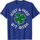 Just A Wee Bit Irish Plaid Lucky Clover St. Patrick's Day T-Shirt - T-Shirt | Royal