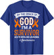 I’m A Survivor Acute Myeloid Leukemia Orange Ribbon Gifts T-Shirt - T-Shirt | Royal