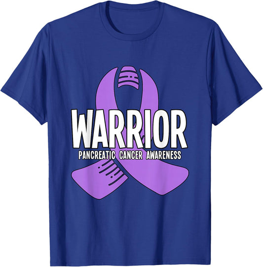 Warrior Pancreatic Cancer Awareness T-Shirt - T-Shirt | Royal