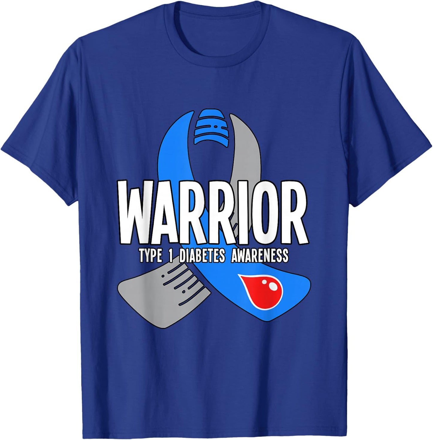 Warrior Type 1 Diabetes Awareness T-Shirt - T-Shirt | Royal