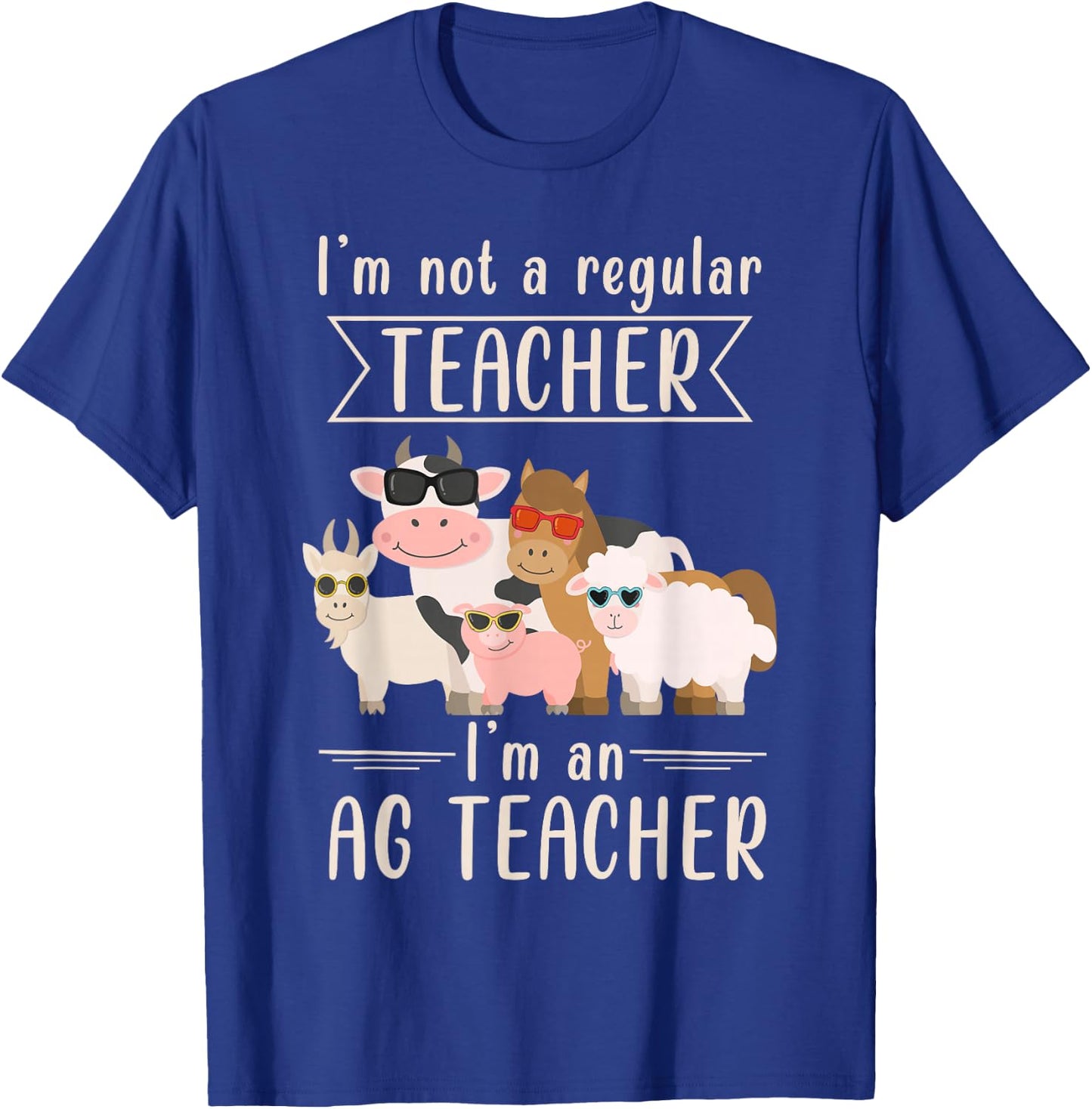 AG Teacher Funny Agriculture Animal Lover T-Shirt - T-Shirt | Royal