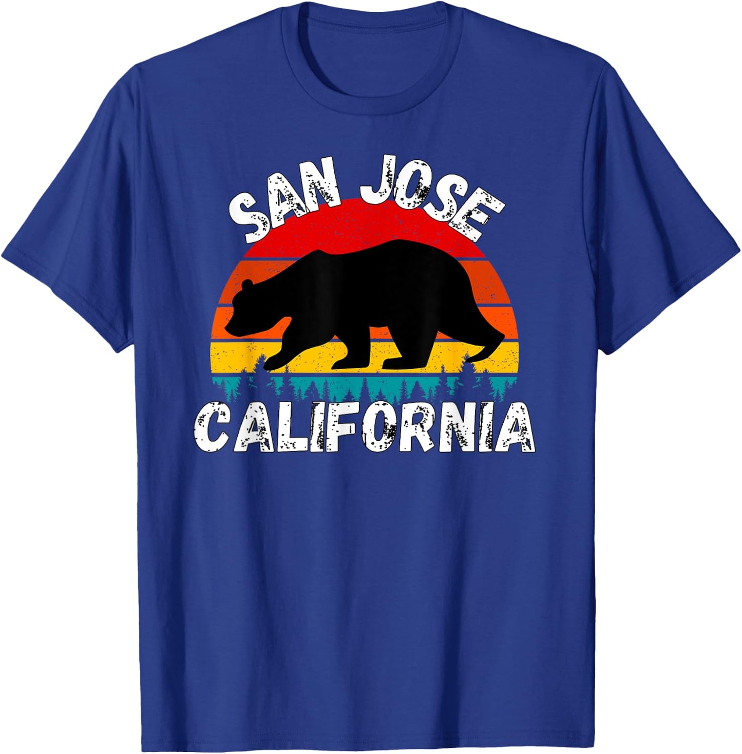 Retro San Jose California Apparel T-Shirt - T-Shirt | Royal