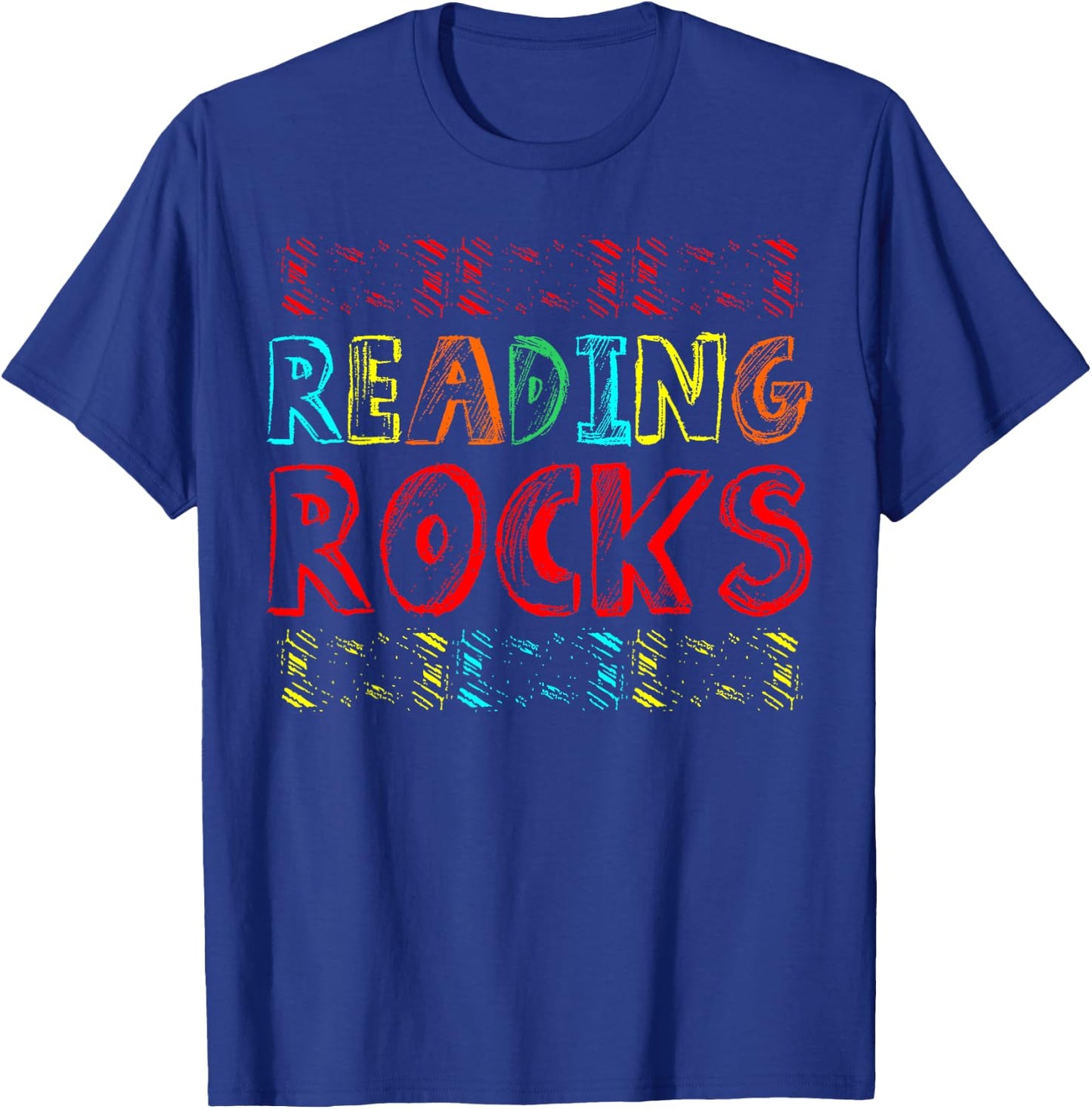 Reading Rocks Funny Book Reader and Bookworm Gifts T-Shirt - T-Shirt | Royal